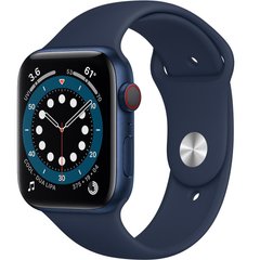 Apple Watch Series 6 GPS + Cellular 44mm Blue Aluminium Case with Deep Navy Sport Band M07J3 222-046318 фото