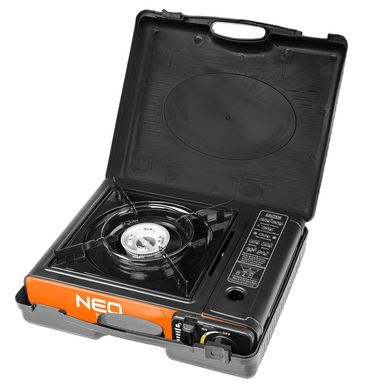 Neo Tools Плитка газова портативна, 2.1кВт, п'єзорозпал, 150г/год, кейс (20-050) 20-050 фото