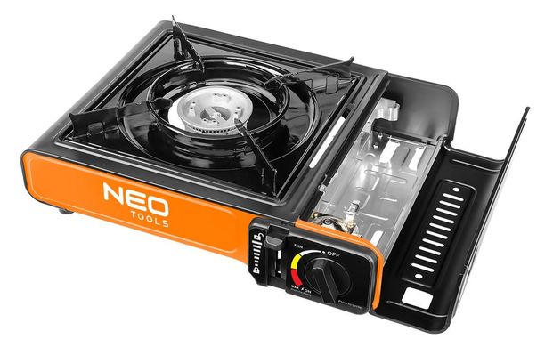 Neo Tools Плитка газовая портативная, 2.1кВт, пьезорозжиг, 150г/ч, кейс (20-050) 20-050 фото