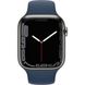 Apple Watch Series 7 GPS + Cellular 41mm Graphite Stainless Steel Case with Abyss Blue Sport Band MKJ13 222-049496 фото 2