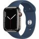 Apple Watch Series 7 GPS + Cellular 41mm Graphite Stainless Steel Case with Abyss Blue Sport Band MKJ13 222-049496 фото 1