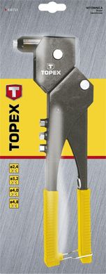 Topex 43E713 Заклепочник для алюминиевых заклепок 2.4, 3.2, 4.0, 4.8 мм, несколько положений (43E713) 43E713 фото