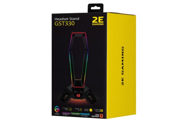 Gaming Подставка 3в1 для гарнитуры 2E GAMING GST330 RGB 7.1 USB Black (2E-GST330UB) 2E-GST330UB фото