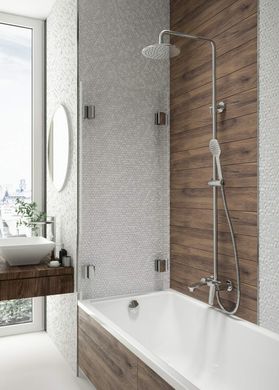 Deante Душевая система Coriander со смесителем для ванны, душ - 3 функц., креп. - на стойке, хром (NAC_01JM) NAC_01JM фото