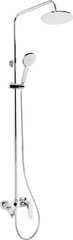 Deante Душова система Coriander зі змішувачем для ванни, душ - 3 функц., Кріп. - на стійці, хром (NAC_01JM) NAC_01JM фото