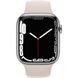 Apple Watch Series 7 GPS + Cellular 45mm Silver Stainless Steel Case with Starlight Sport Band MKJV3 222-049494 фото 2