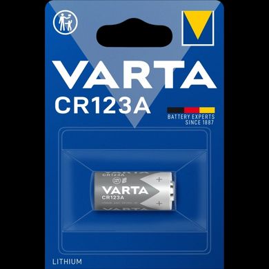 Батарейка VARTA CR 123A BLI 1 LITHIUM 99-00009612 фото