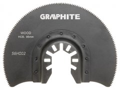 Neo Tools 56H002 Круг GRAPHITE для многофункционального инструмента, полукруглый HCS по дереву, диаметр 85 мм (56H002) 56H002 фото