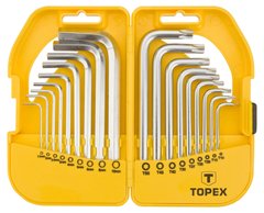 Topex 35D952 Шестигранні ключі HEX i Torx, набір 18 шт.*1 уп. (35D952) 35D952 фото