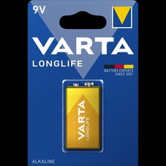 Батарейка VARTA LONGLIFE 6LR61 BLI 1 ALKALINE 99-00009614 фото