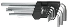 Topex 35D956 Ключи TOPEX шестигранные HEX 1.5-10 мм, набор 9 шт.*1 уп. (35D956) 35D956 фото