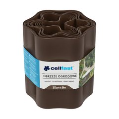 Cellfast Лента газонная, бордюрная, волнистая, 20см x 9м, коричневый (30-013H) 30-013H фото