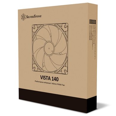 SilverStone Корпусный вентилятор Vista VS140B, 140mm, 1600rpm, 4pin PWM, 30.8dBa (SST-VS140B) SST-VS140B фото