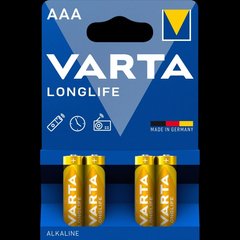 Батарейка VARTA LONGLIFE AAA BLI 4 ALKALINE 99-00009616 фото