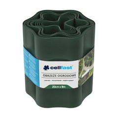 Cellfast Лента газонная, бордюрная, волнистая, 20см x 9м, темно-зеленая (30-023H) 30-023H фото