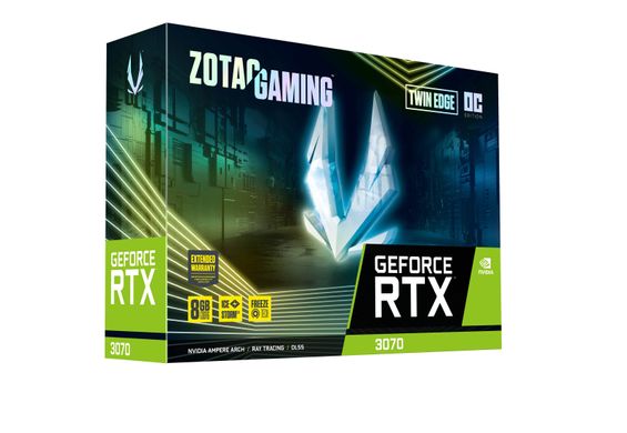 Zotac Видеокарта GeForce RTX 3070 8GB GDDR6X Twin Edge OC GAMING LHR (ZT-A30700H-10PLHR) ZT-A30700H-10PLHR фото