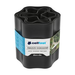 Cellfast Стрічка газонна, бордюрна, хвиляста, 20см x 9м, чорна (30-033H) 30-033H фото
