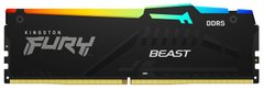 Kingston Пам'ять ПК DDR5 16GB 5600 Beast Black RGB (KF556C36BBEA-16) KF556C36BBEA-16 фото