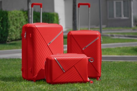 2E Набір пластикових валіз , SIGMA,(L+M+S), 4 колеса, червоний (2E-SPPS-SET3-RD) 2E-SPPS-SET3-RD фото