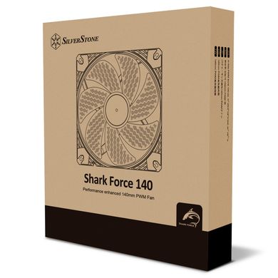 SilverStone Корпусный вентилятор Shark Force SF140B, 140mm, 2200rpm, 4pin PWM, 38.3dBa (SST-SF140B) SST-SF140B фото