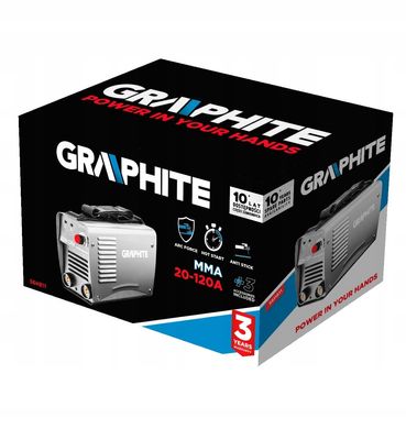 Сварочный инверторный аппарат Graphite, IGBT, 230В, 120А (56H811) 56H811 фото