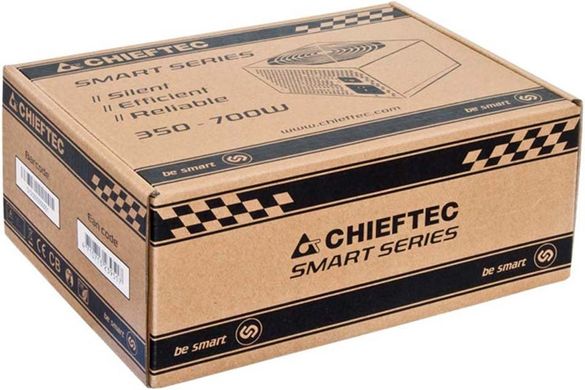 Chieftec Блок питания Smart (500W), >85%, 120мм, 1xMB 24pin(20+4), 1xCPU 8pin(4+4), 2xMolex, 3xSATA, 1xPCIe 8pin(6+2) (GPS-500A8) GPS-500A8 фото