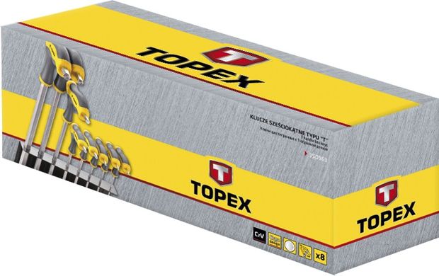Topex 35D963 Набор ключей шестигранный тип Т 2-10 мм, 9 шт. (35D963) 35D963 фото