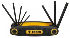 Topex 35D959 Ключи шестигранные Torx T9-T40, набор 8 шт. (35D959) 35D959 фото