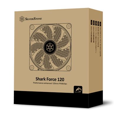 SilverStone Корпусный вентилятор Shark Force SF120B, 120mm, 2500rpm, 4pin PWM, 41.2dBa (SST-SF120B) SST-SF120B фото