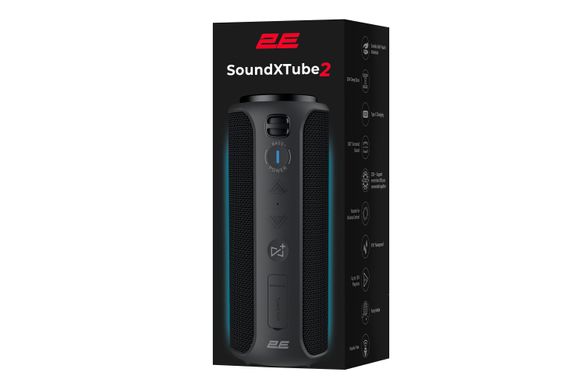 2E Акустична система SoundXTube2 TWS, MP3, Wireless, Waterproof Black (2E-BSSXT2WBK) 2E-BSSXT2WBK фото