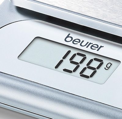 Beurer Весы кухонные, 3кг, 1хСR2032 в комплекте, нерж. сталь серый (KS_22) KS_22 фото