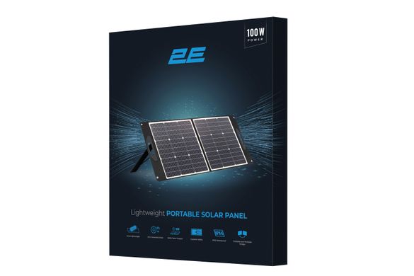2E Легкая портативная солнечная панель 100 Вт, 2S, 3M Anderson, QC3.0, 24 Вт+Type-C 45 Вт (2E-PSPLW100) 2E-PSPLW100 фото